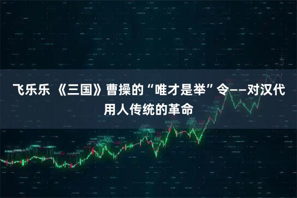 飞乐乐 《三国》曹操的“唯才是举”令——对汉代用人传统的革命