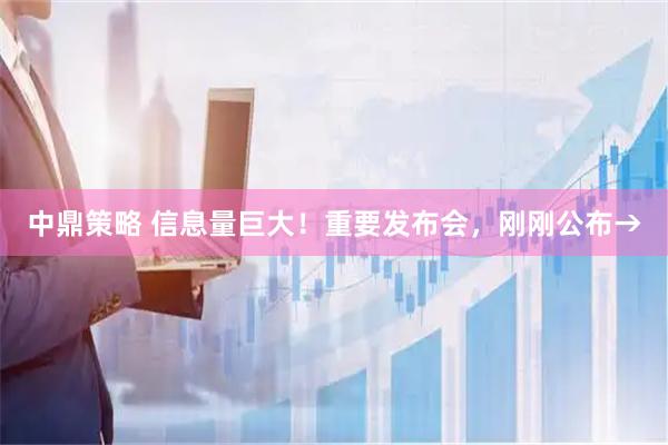 中鼎策略 信息量巨大！重要发布会，刚刚公布→