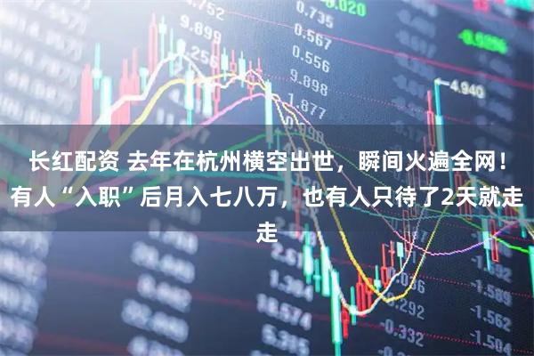 长红配资 去年在杭州横空出世，瞬间火遍全网！有人“入职”后月入七八万，也有人只待了2天就走